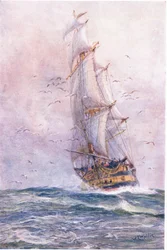 Die „Foudroyant“, eines von Nelsons alten Schiffen, 1915